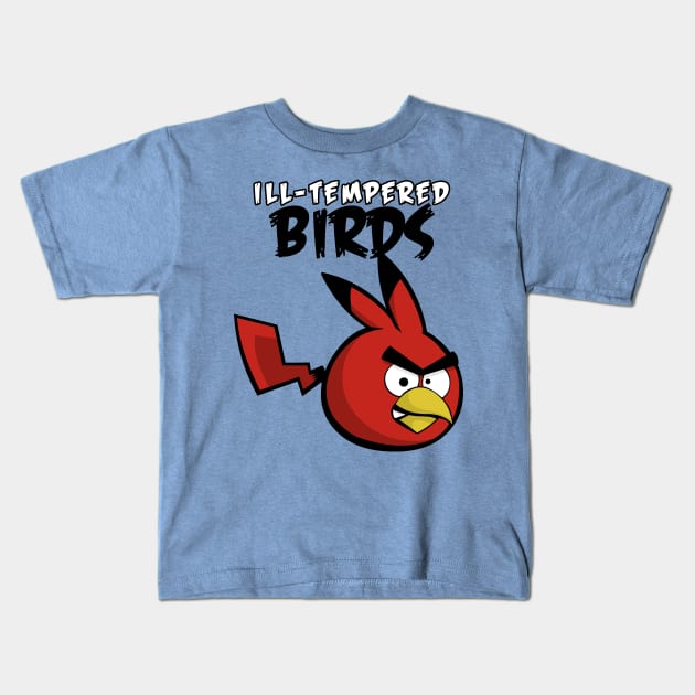 ILL-TEMPERED BIRDS Kids T-Shirt by tvshirts